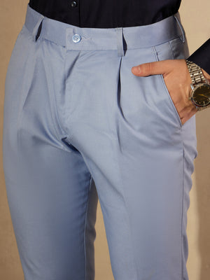 DENNISON Men Blue Tapered Fit Trousers