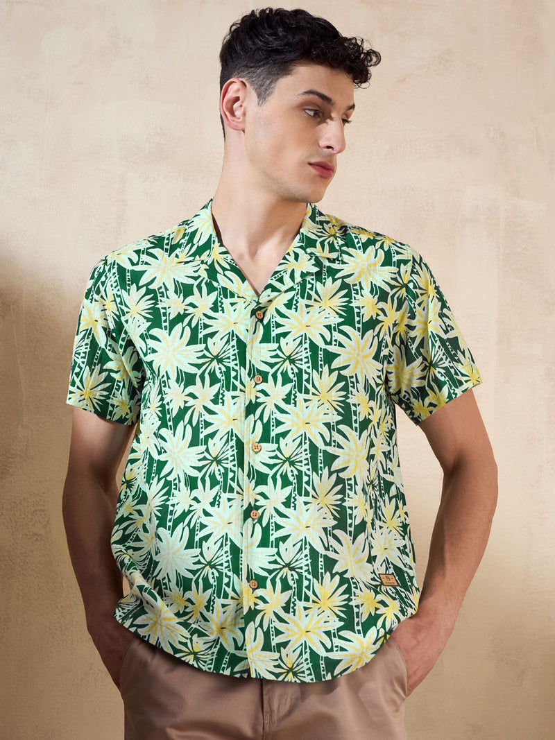 Green Oversized Casual Shirt