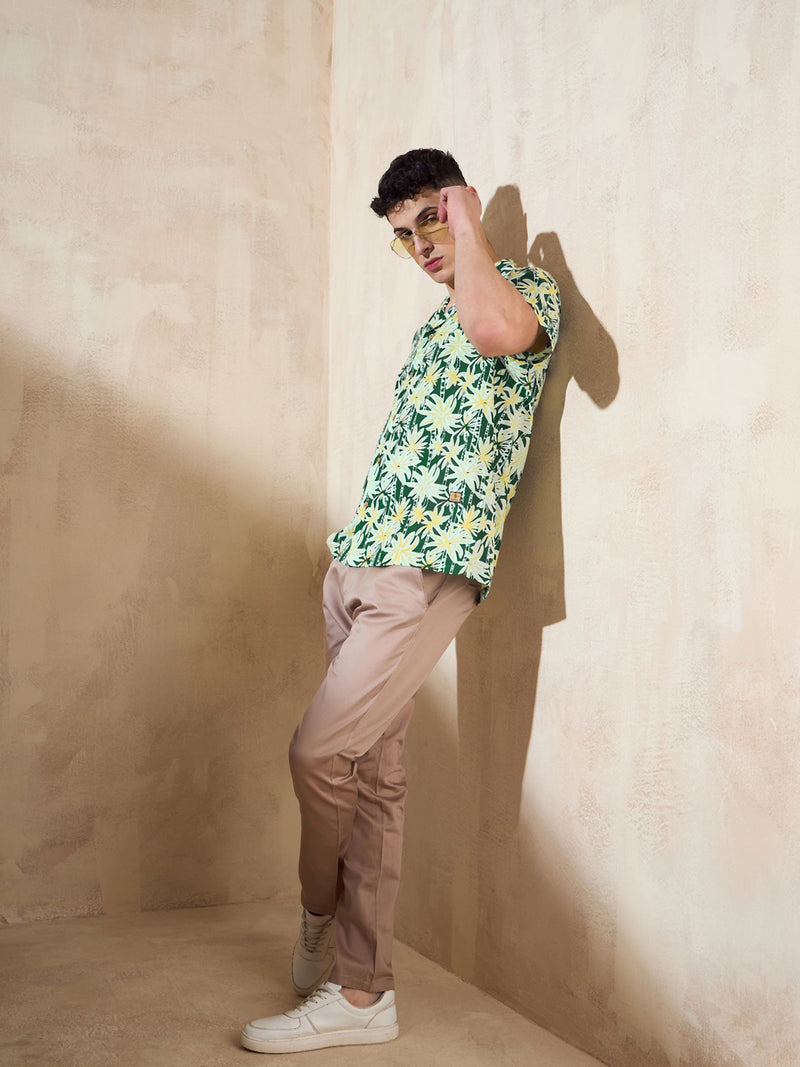 Green Oversized Casual Shirt