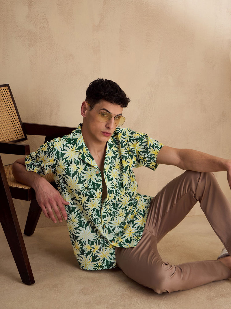 Green Oversized Casual Shirt