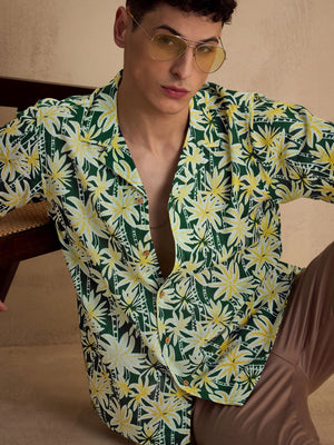 Green Oversized Casual Shirt