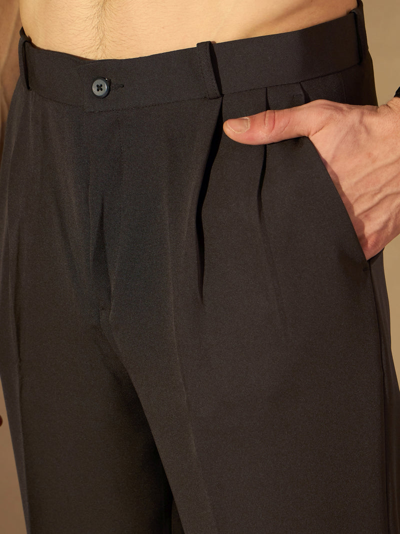 Dark Brown: Baggy Fit Korean Trouser