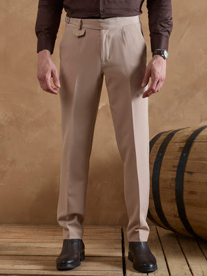 Beige: Adjustable Fastening Gurkha Trouser