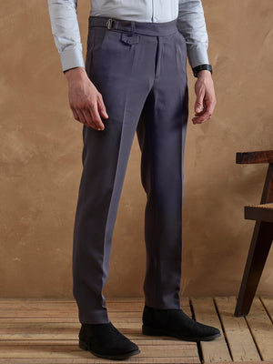 Steel Grey: Adjustable Fastening Gurkha Trouser