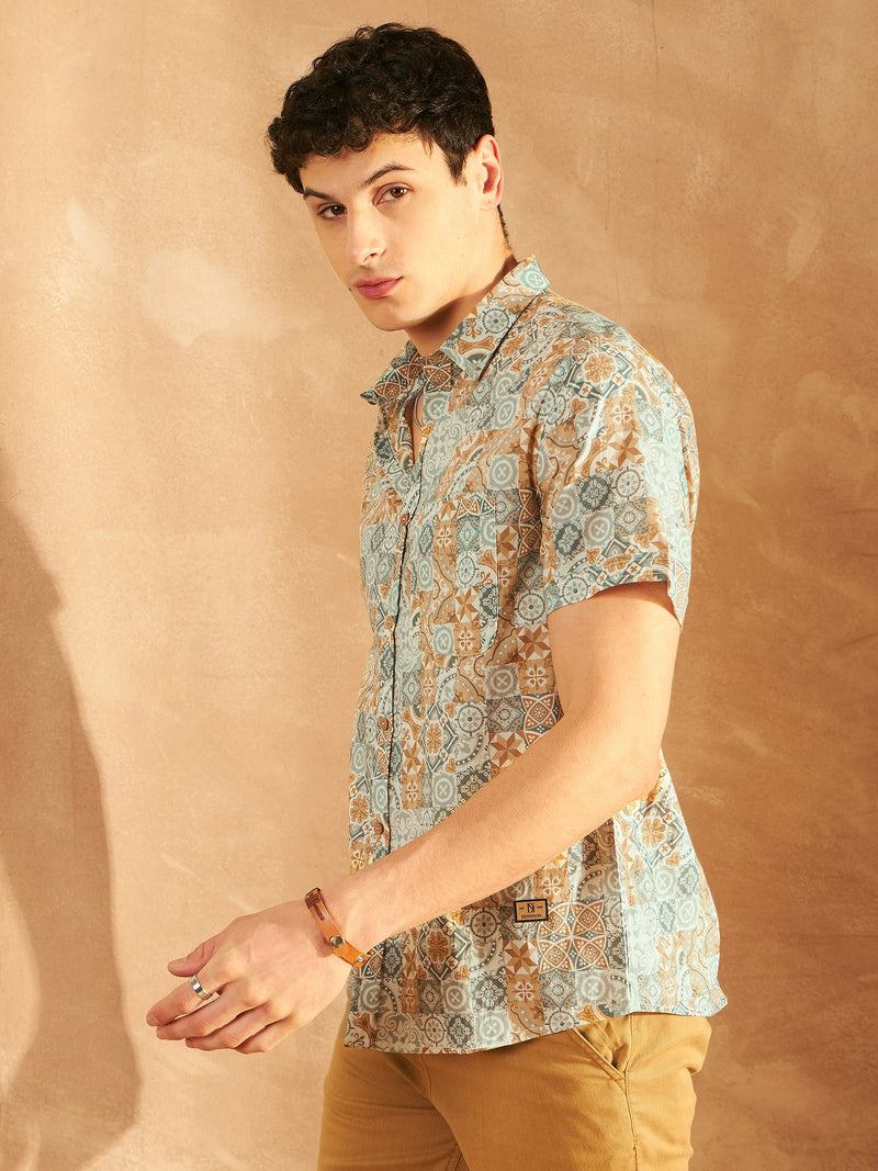 Block Printed Cotton Shirt