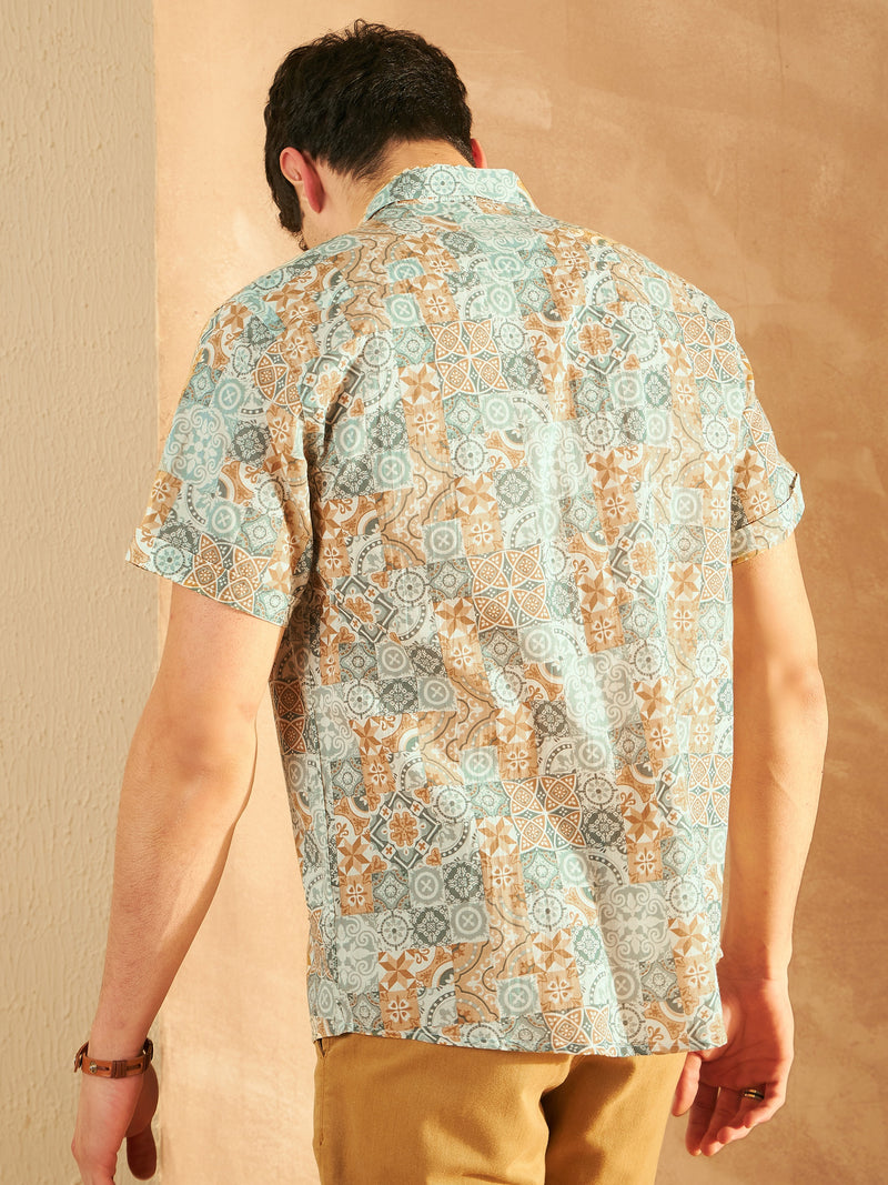 Block Printed Cotton Shirt