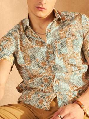 Block Printed Cotton Shirt