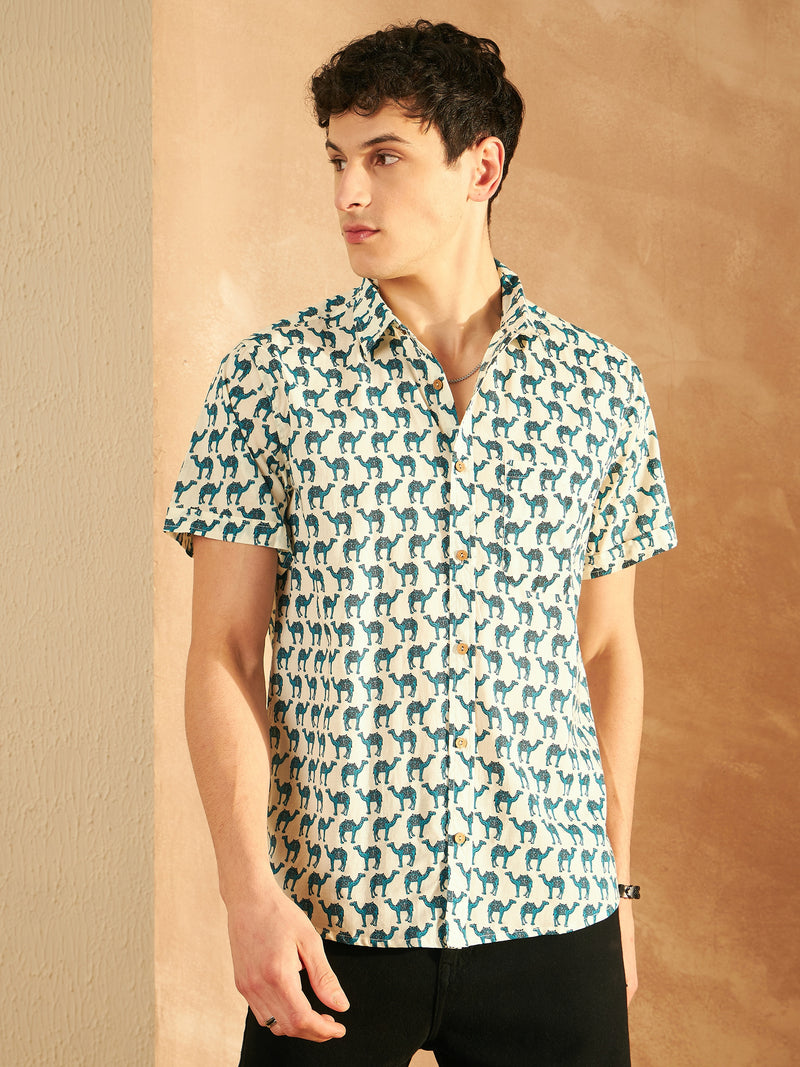 Block Printed Cotton Shirt