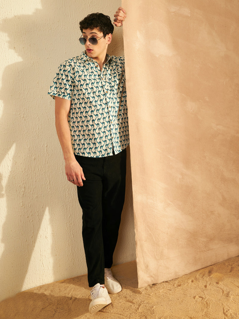 Block Printed Cotton Shirt