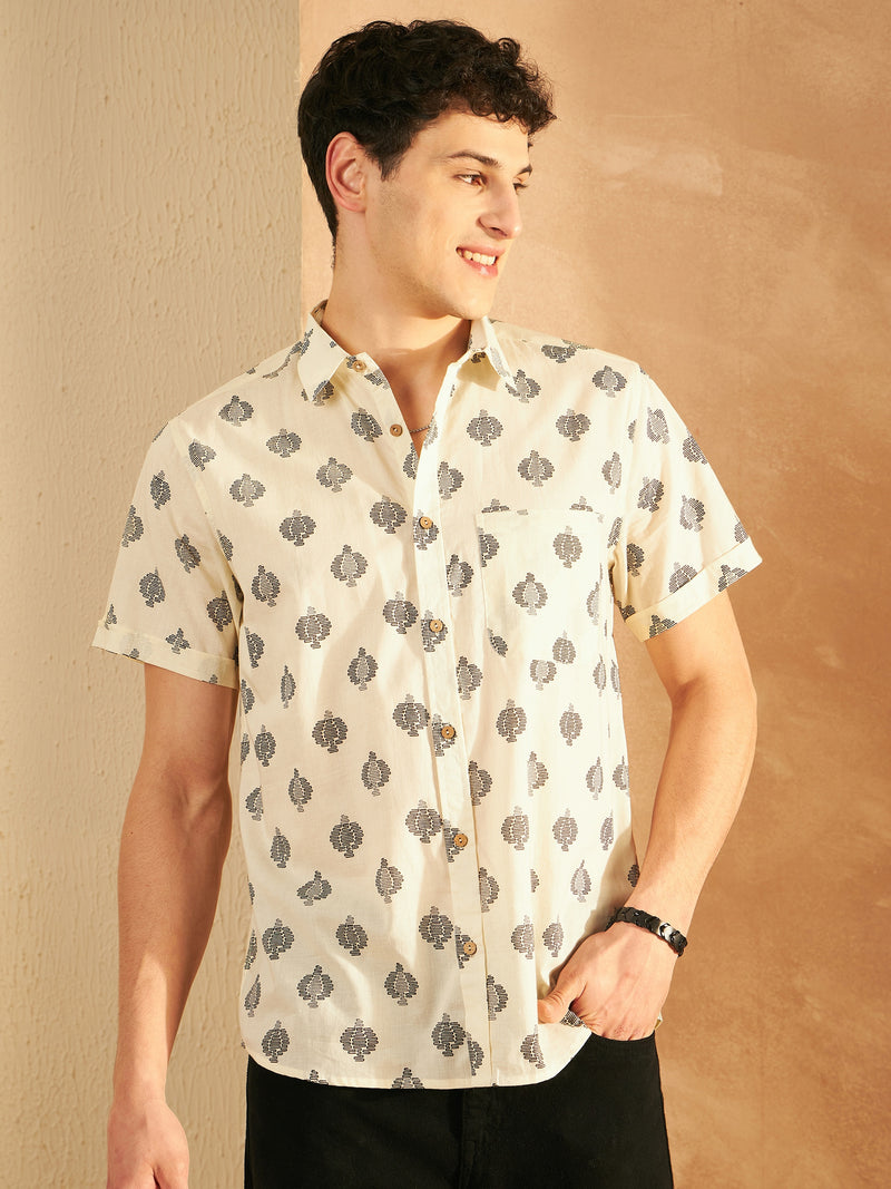 Block Printed Cotton Shirt