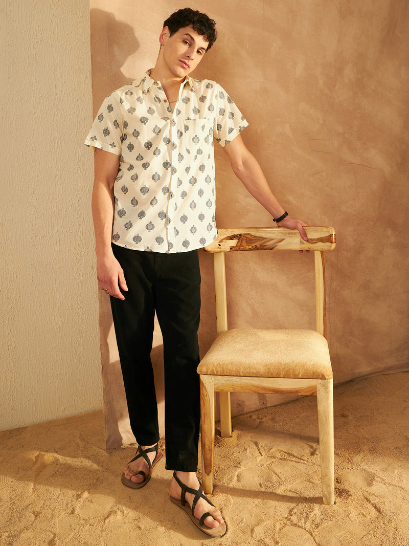 Block Printed Cotton Shirt