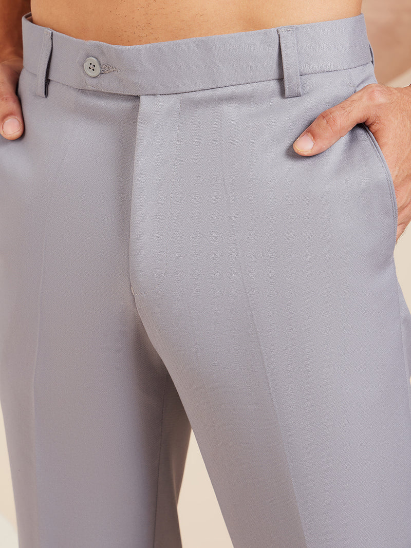 DENNISON Men Smart Tapered Fit Easy Wash Formal Trouser