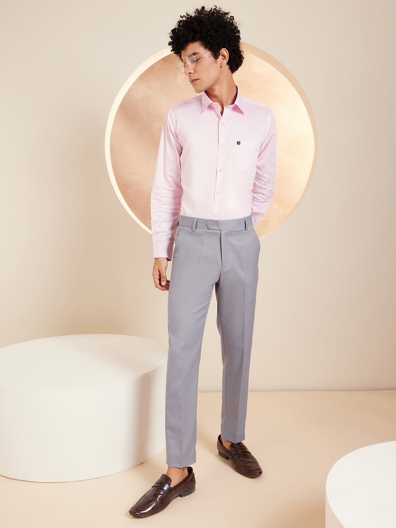 DENNISON Men Smart Tapered Fit Easy Wash Formal Trouser