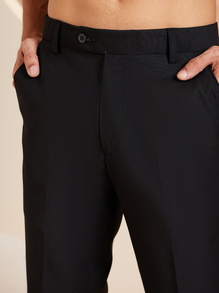 DENNISON Men Black Formal Trousers