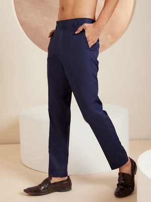 DENNISON Men Smart Tapered Fit Easy Wash Trousers
