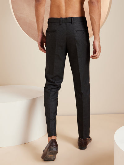 DENNISON Men Smart Tapered Fit Easy Wash Formal Trousers