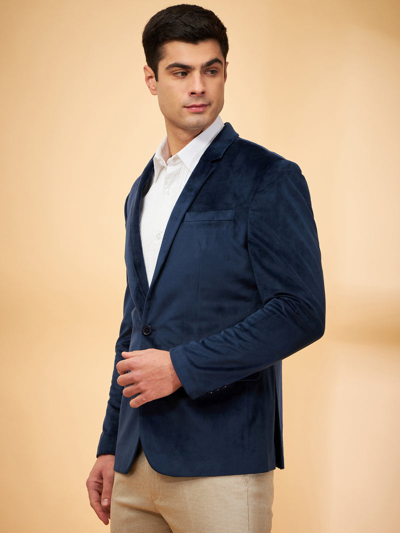 DENNISON Men Navy blue Single Breasted Blazer