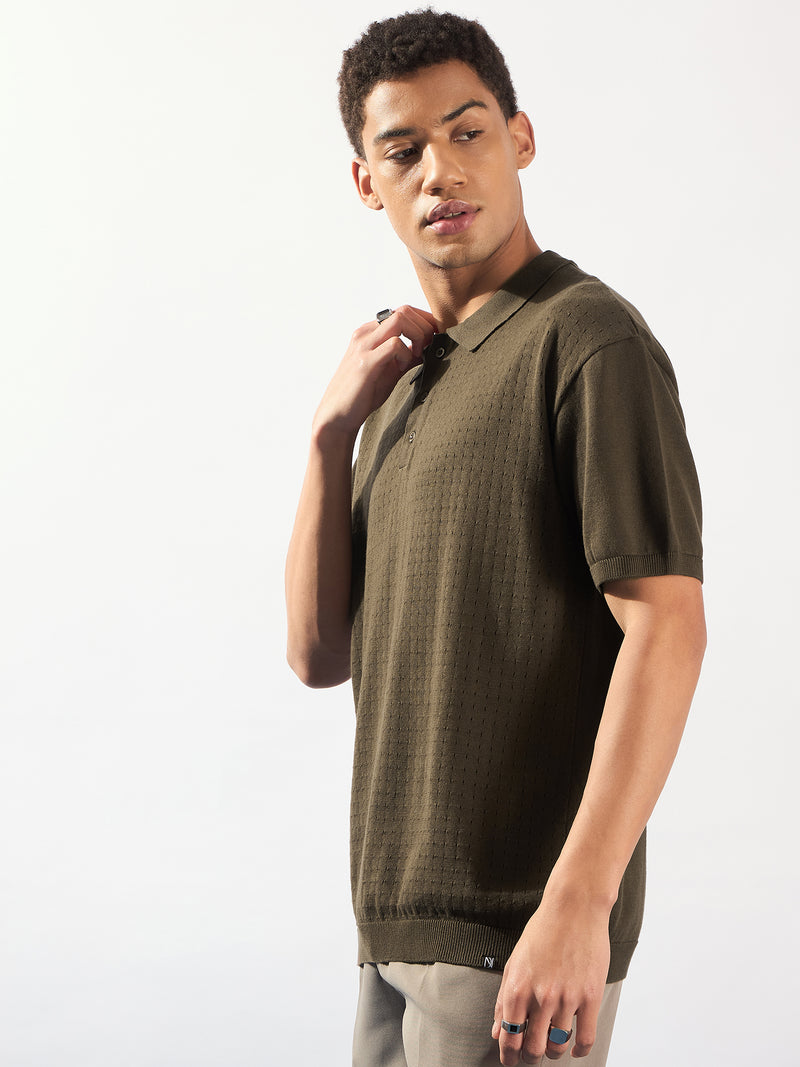 Brown: Relaxed Polo T-Shirt