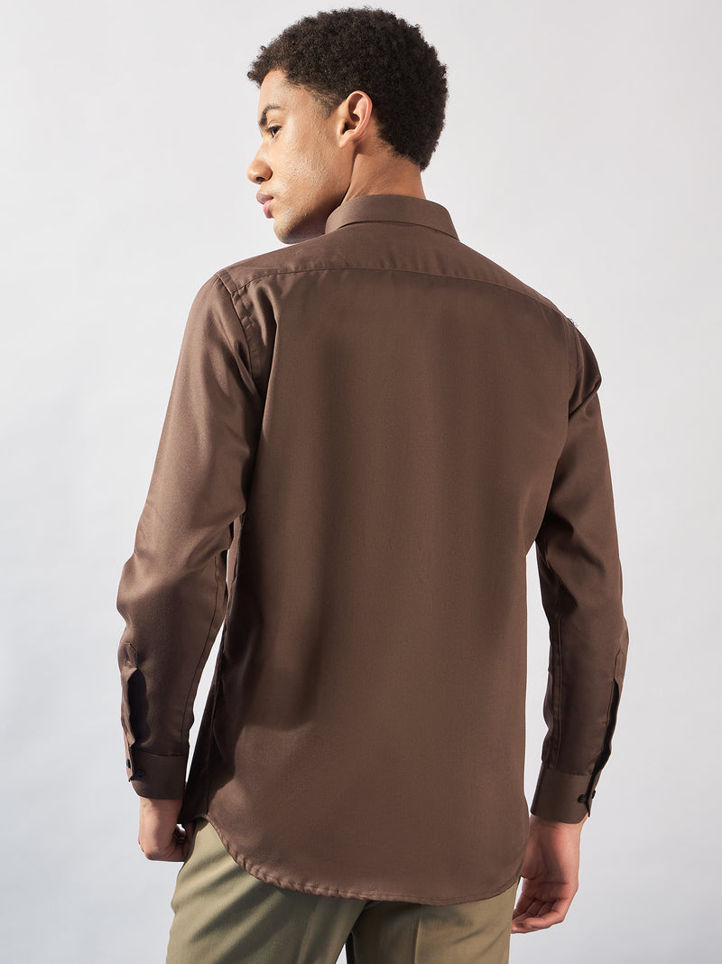 Brown: Full Sleeves Formal Shirt