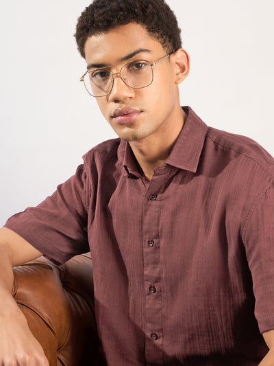 Maroon: Muslin Oversized Coord Set