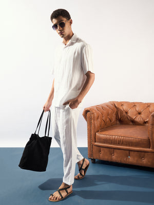 Off White: Muslin Double Gauge Cotton Oversized Coord Set