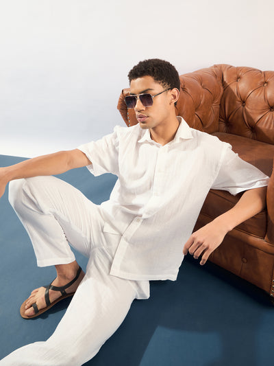 Off White: Muslin Double Gauge Cotton Oversized Coord Set