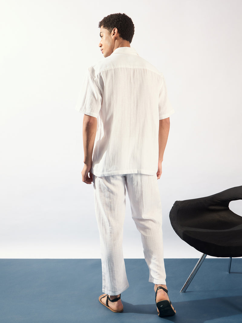 Off White: Muslin Double Gauge Cotton Oversized Coord Set