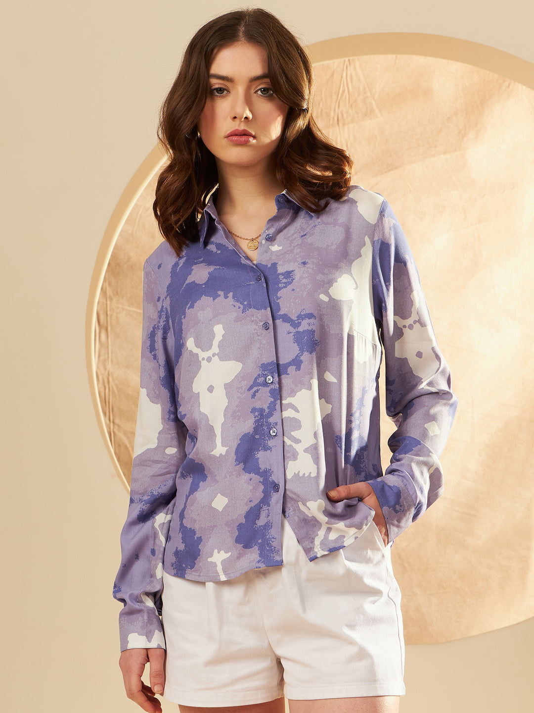 Dennison Smart Abstract Printed Casual Shirt