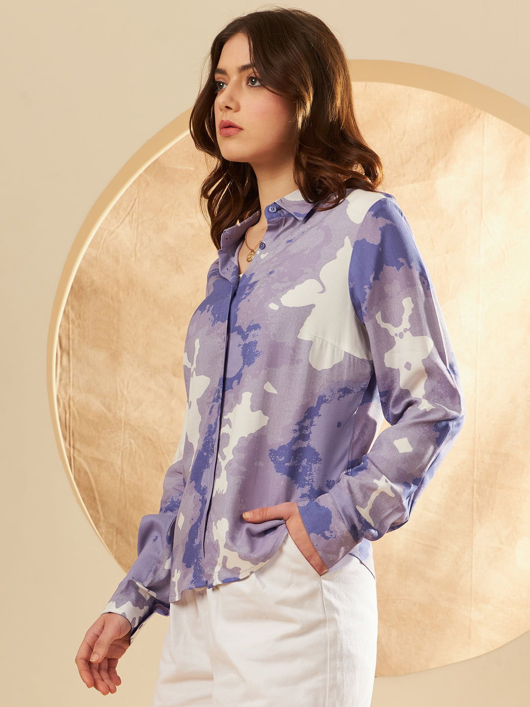 Dennison Smart Abstract Printed Casual Shirt