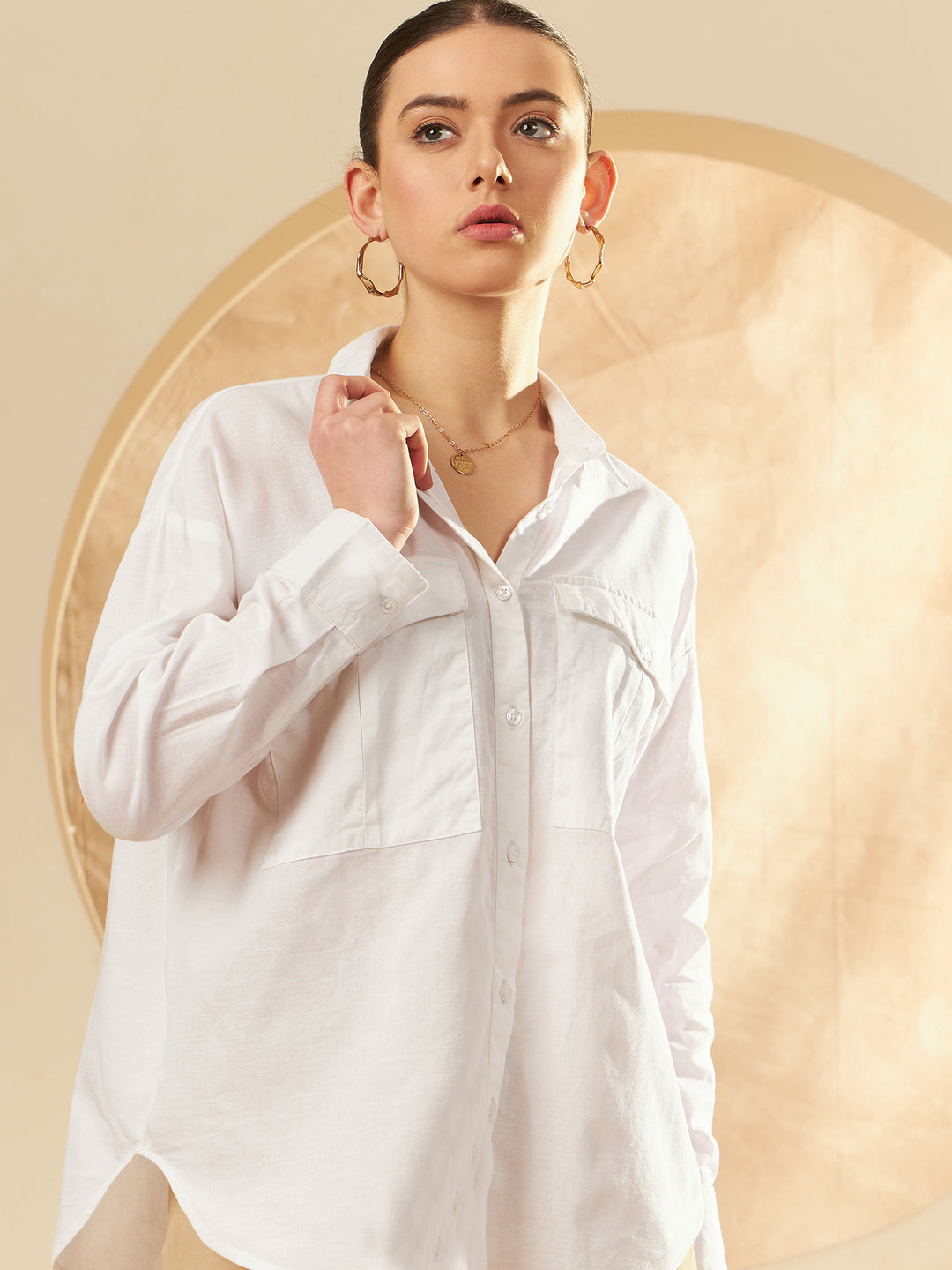 Women's Oversized Cotton Casual Shirt