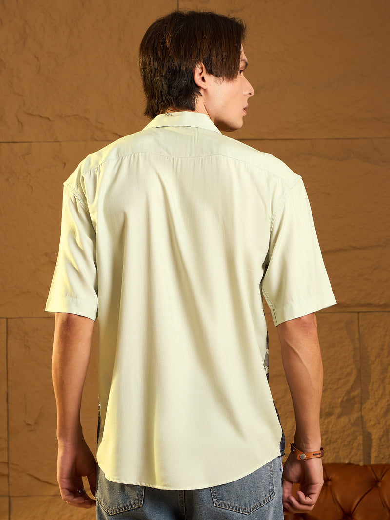 Digital Printed Drop Shoulder Oversized Casual Shirt