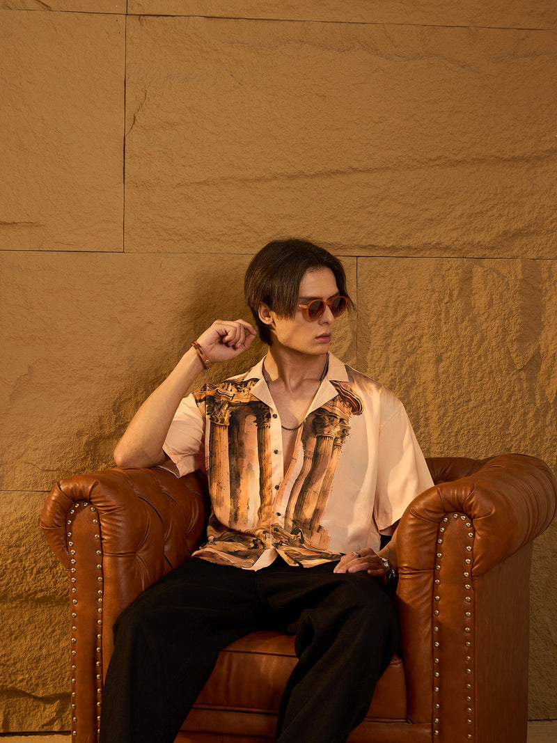 Digital Printed Drop Shoulder Oversized Casual Shirt