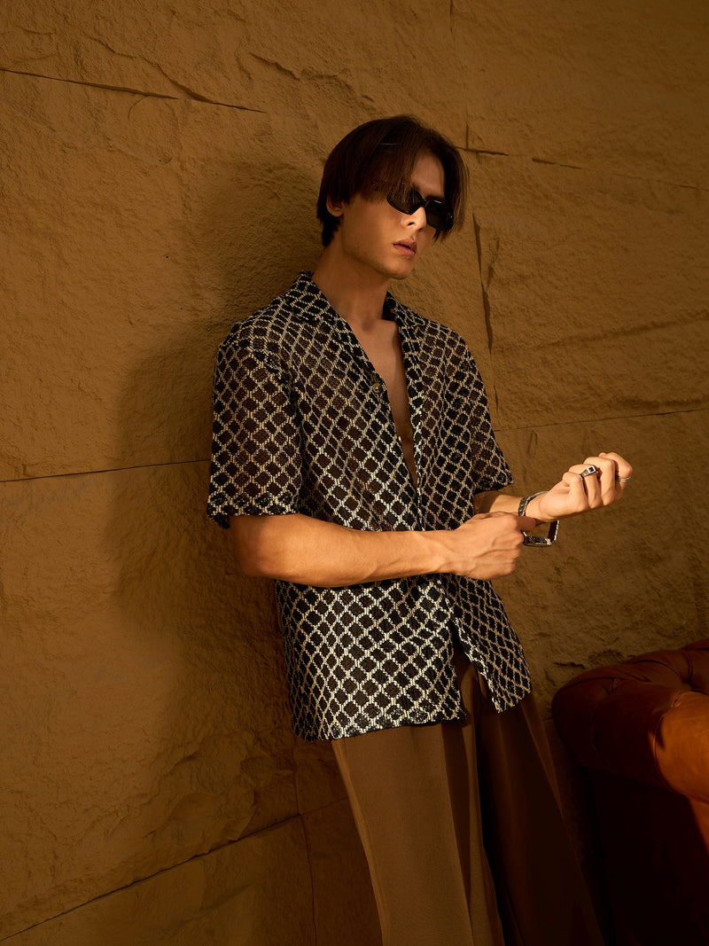 Drop Shoulder Oversized Crosiya Shirt