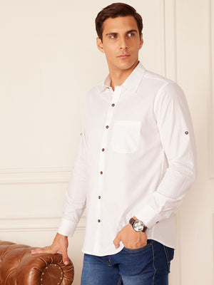 White: Full Sleeves Sustainable Hemp Shirt