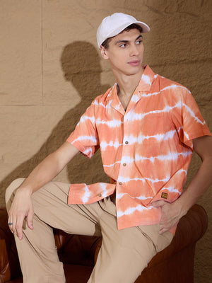 Orange & White:Tie & Dye Shirt