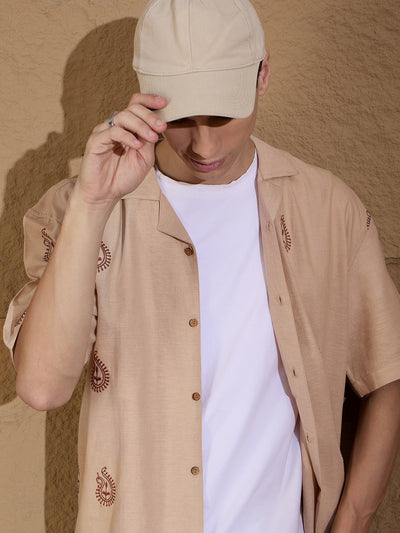 Paisley: Half Sleeves Embroidery Oversized Shirt