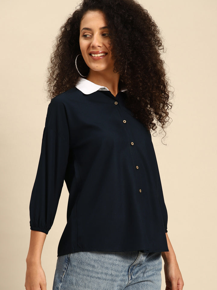 DENNISON Women Smart Opaque Casual Shirt