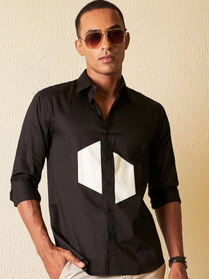 Black: Full Sleeves Casual Shirt