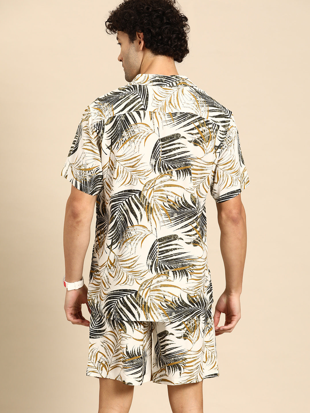 DENNISON Men Comfort Fit Coord Set | Printed Shirt With Shorts