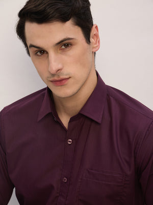 Wine: Party Wear Formal Shirt
