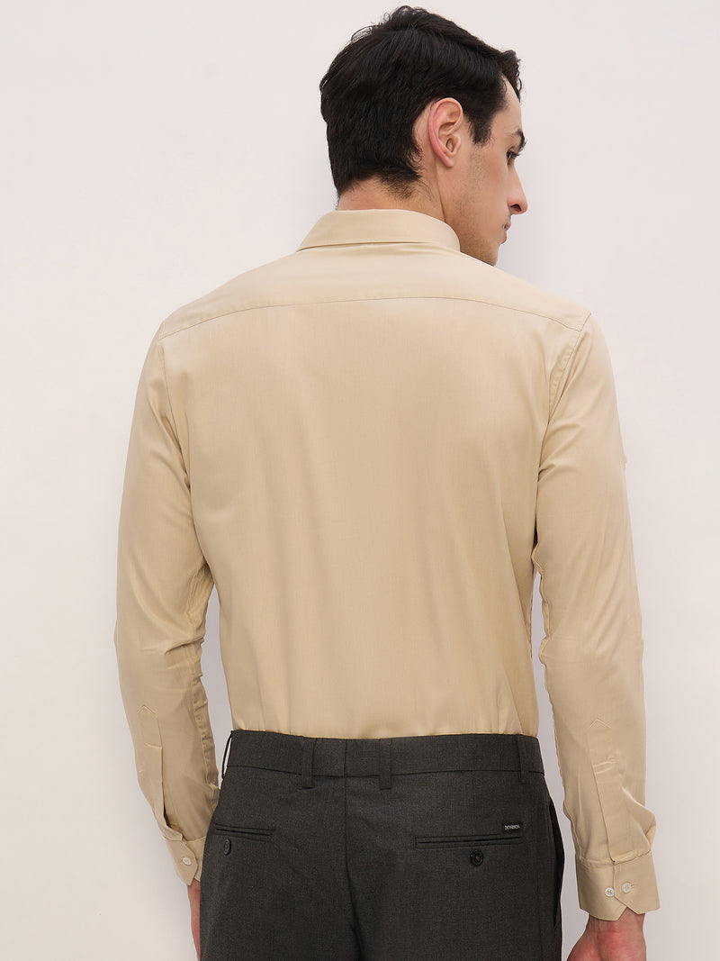 Beige: Full Sleeves Water Repellent Shirt