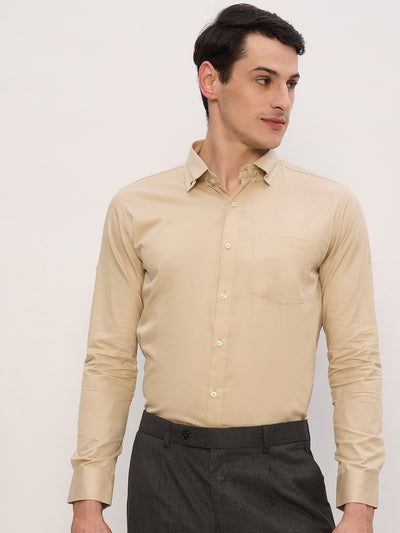 Beige: Full Sleeves Water Repellent Shirt