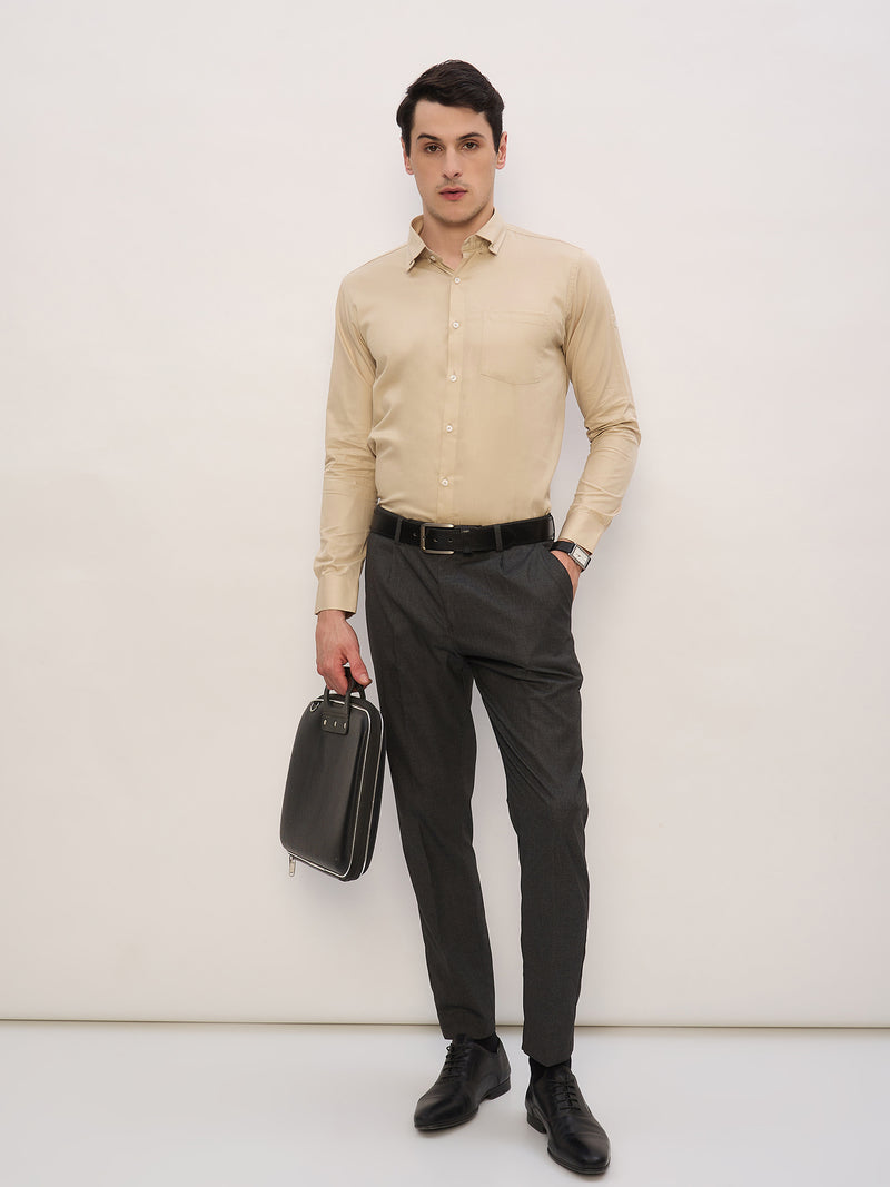 Beige: Full Sleeves Water Repellent Shirt