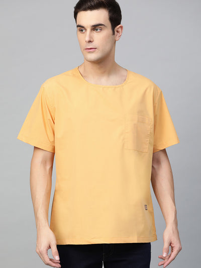 Mustard Yellow: Comfort Fit Short Kurta