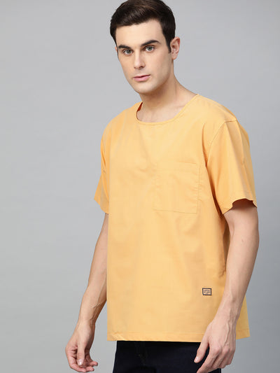 Mustard Yellow: Comfort Fit Short Kurta