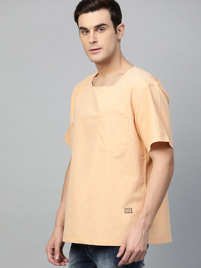 Cream: Comfort Fit Short Kurta