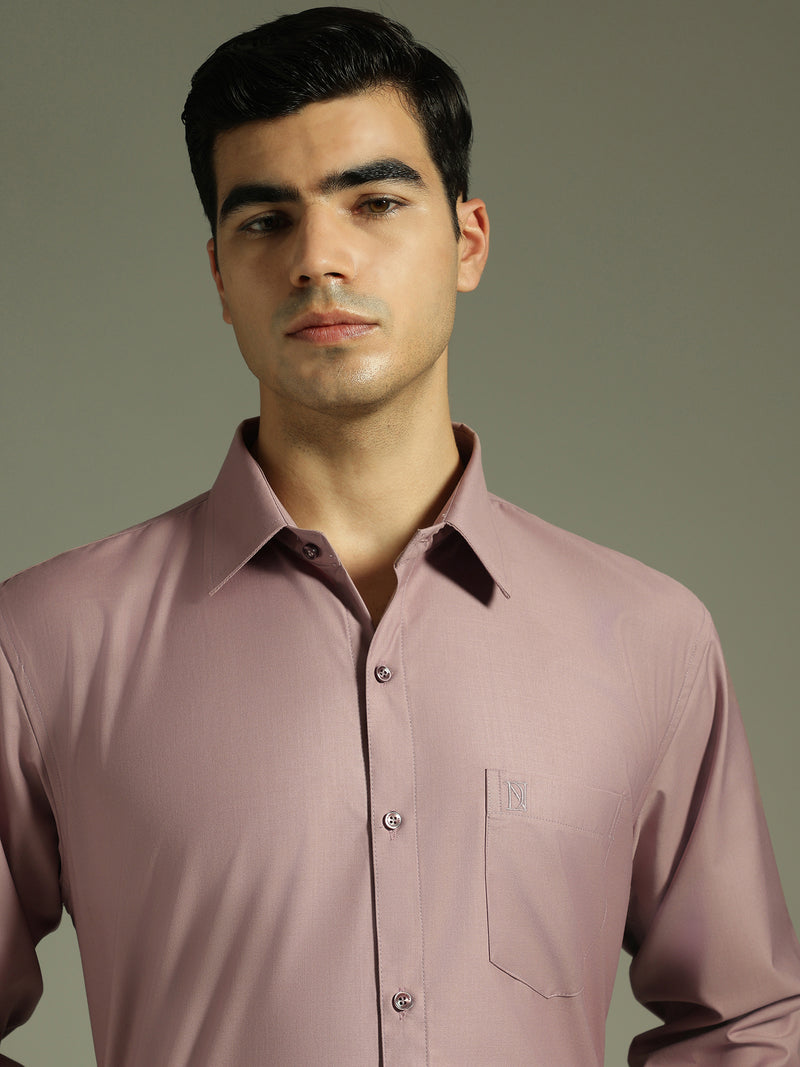 Dusty Pink: Spread Collar Shirt