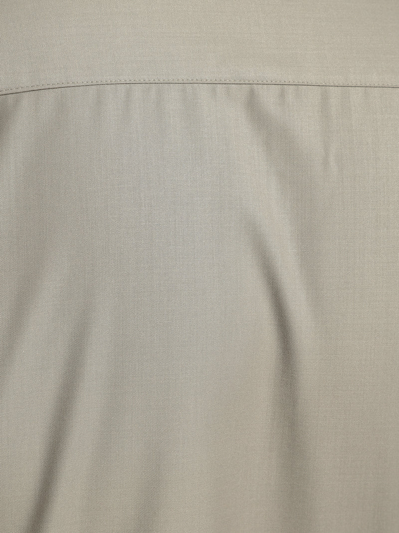 Stone Grey: Spread Collar Formal Shirt
