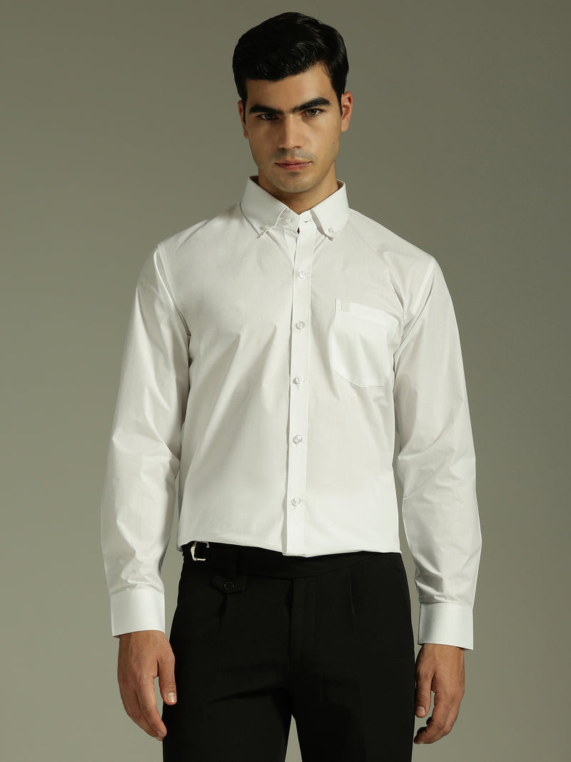 White: Party Wear Formal Shirt
