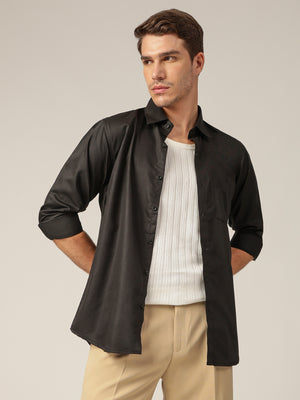 Black: Party Wear Formal Shirt